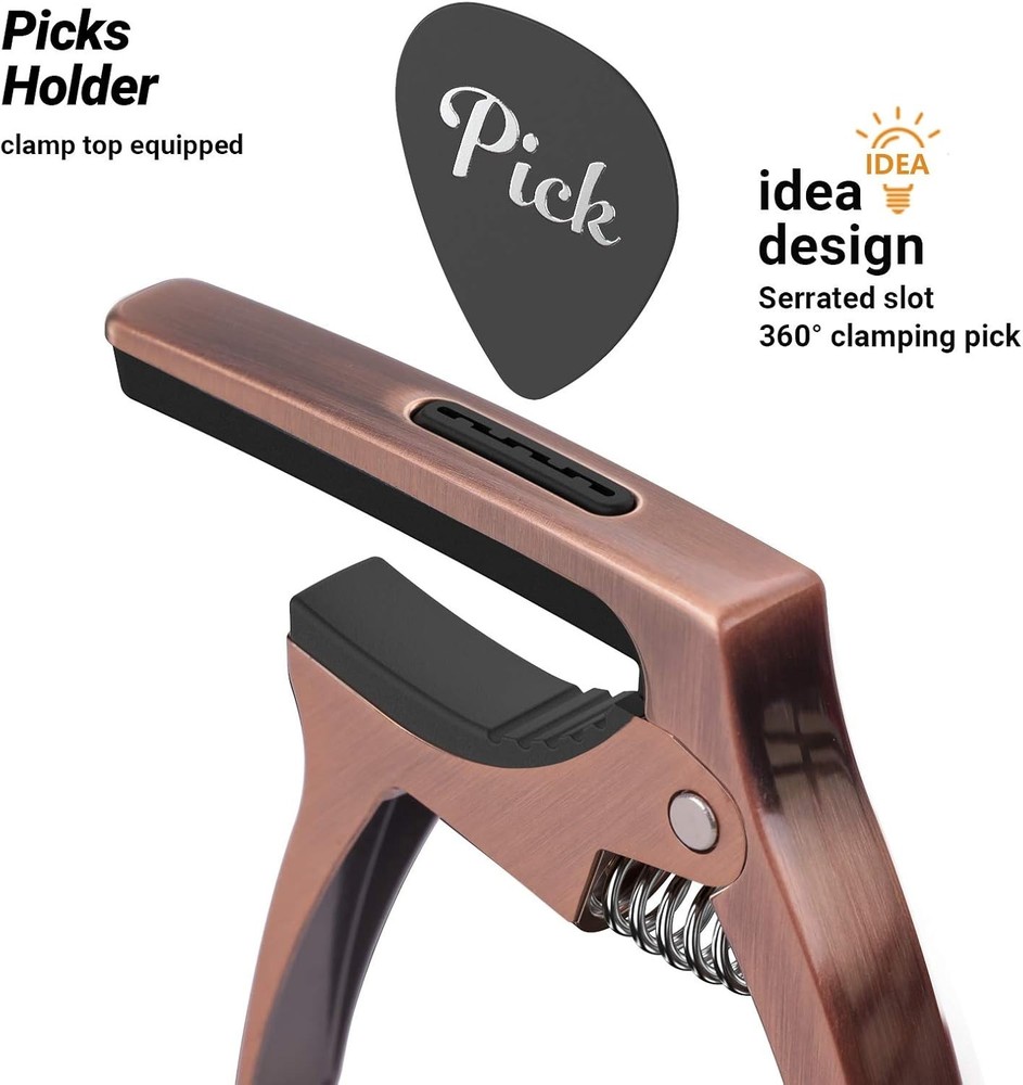 Modern 3in1 Guitar Capo & Picks Bundle - Advanced Performance Accessories