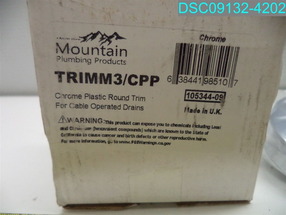 Mountain Plumbing Round Trim For All Cable Operated Drains TRIMM3/CPP