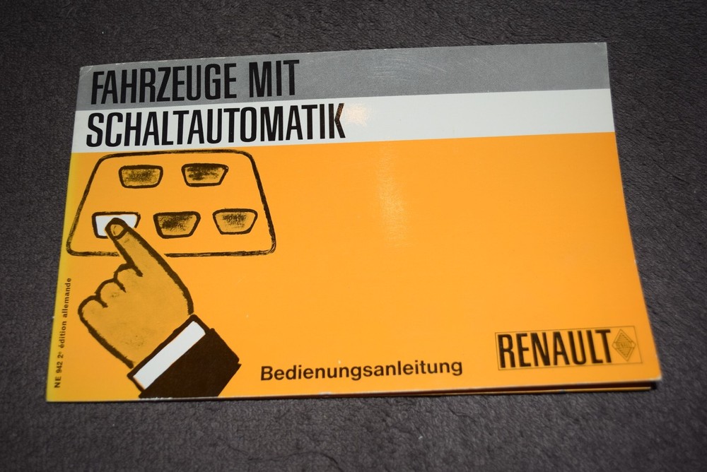 Operating instructions manual Renault automatic transmission unused