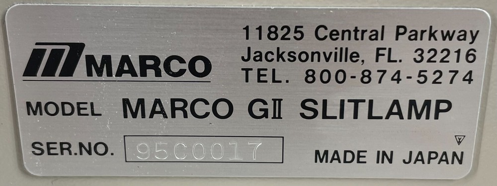 Marco G2 Slit Lamp - Ophthalmic