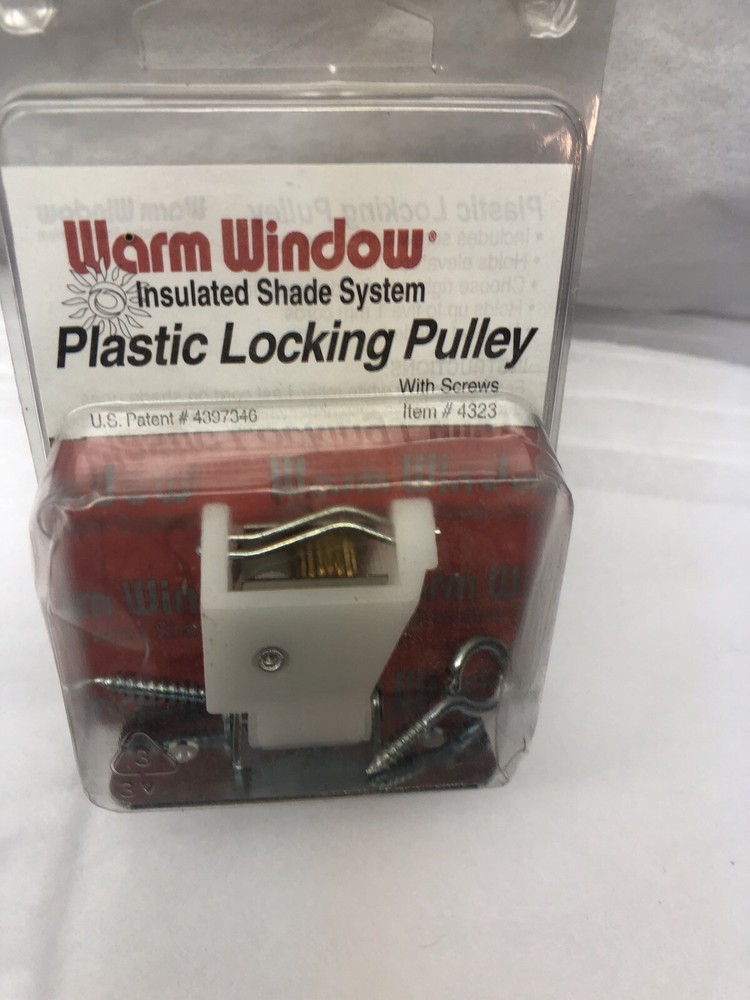 Plastic Locking Pulley ~ Warm Window Insulated Shade System ~  #4323 NIP