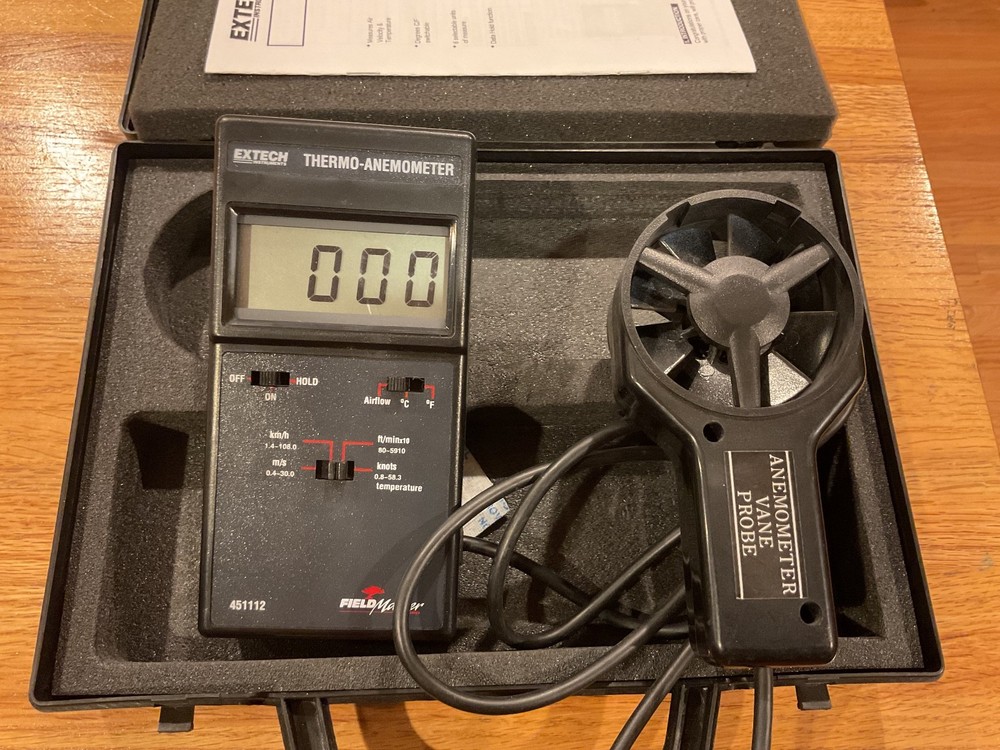 Extech Instruments Model 451112 FieldMaster Thermo-Anemometer w/ Vane Probe