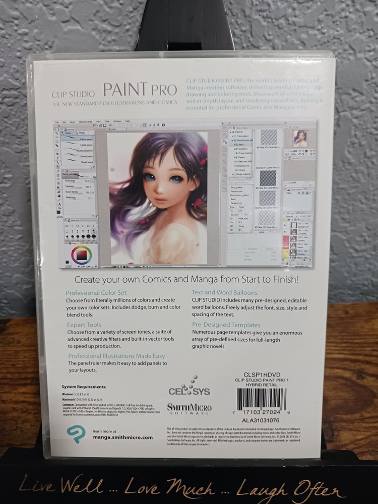 Clip Studio Paint Pro Full Version CD (Smith Micro/Celsys) No Serial Number