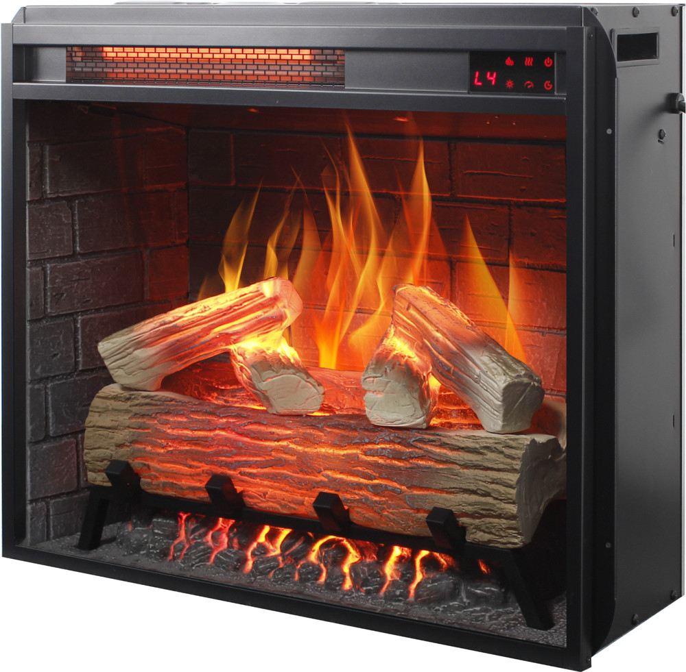 23" Infrared Heating Electric Fireplace Insert w/ Realistic Flame&Remote Control
