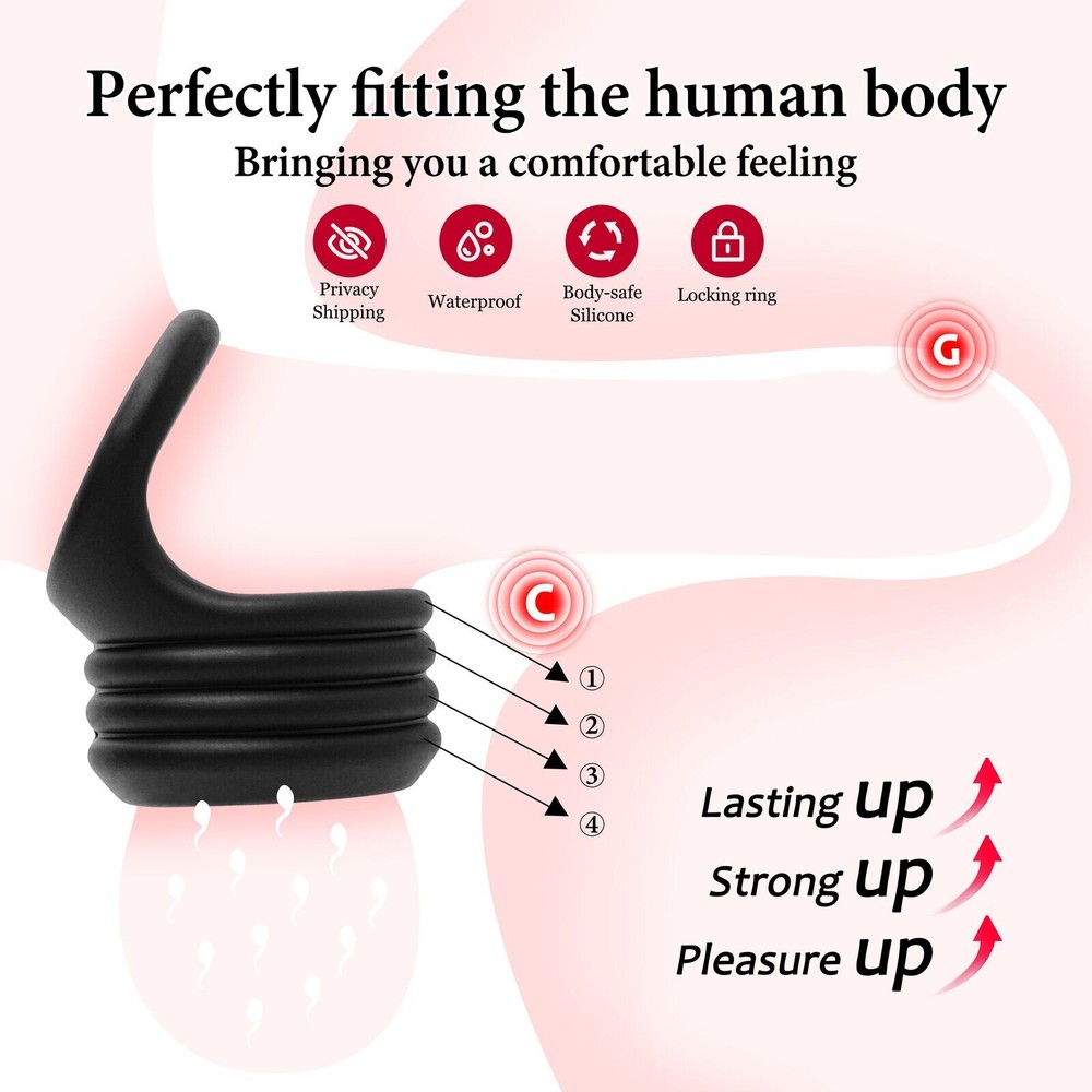 Reusable Ball-Scrotum-Stretcher-Ring-Penis Enhancer Delay Ejaculation Male