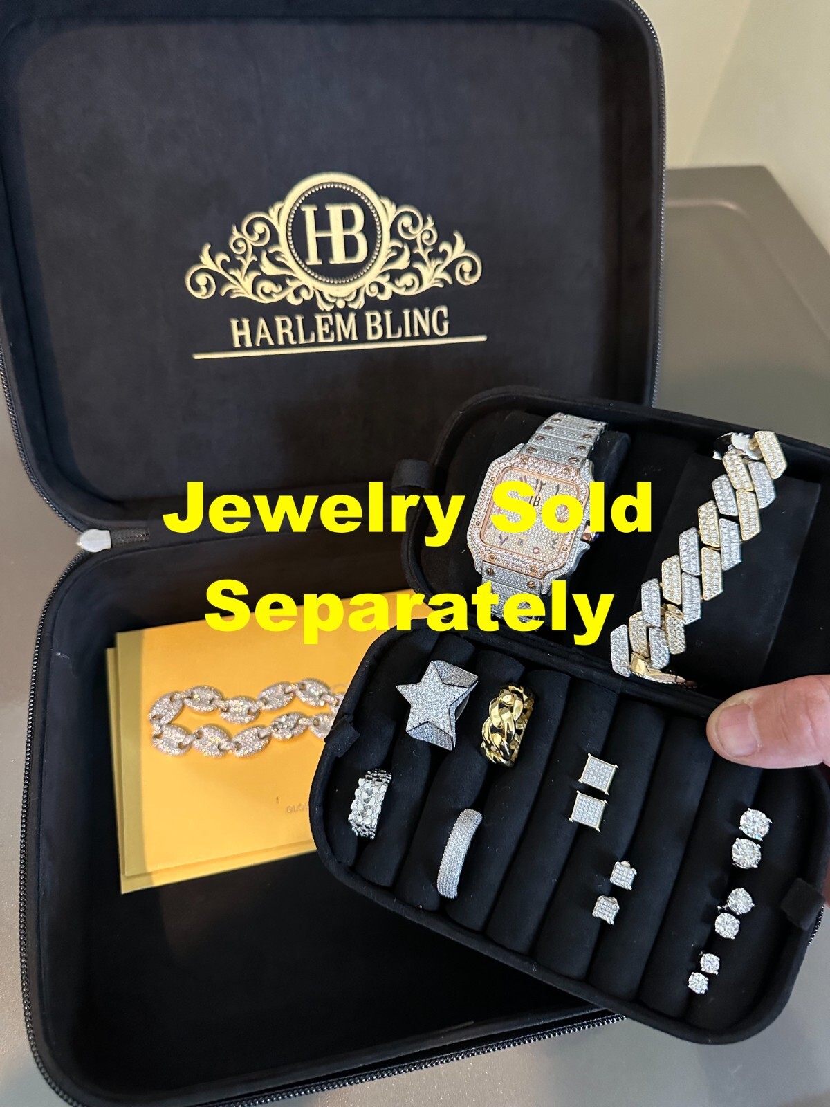 Harlembling Leather Travel Jewelry Box Case