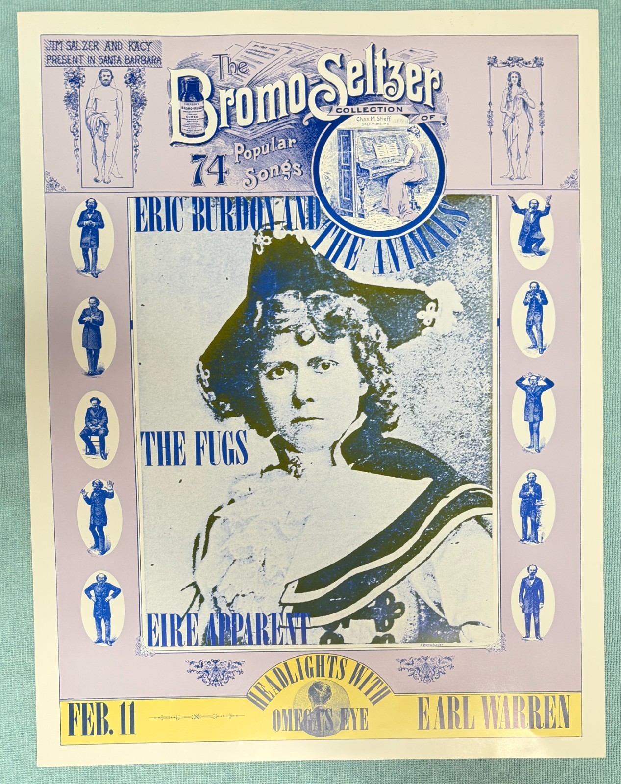 ERIC BURDON & THE ANIMALS in Santa Barbara, 1968 - AUTHENTIC POSTER