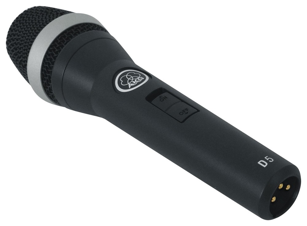 AKG D5S Dynamic Cardioid Pattern Vocal Microphone with On/Off Switch D5 S Mic