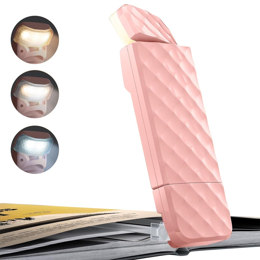 Fold Clip-On LED Bookmark Reading Light Book Light with Timer USB Rechargeable