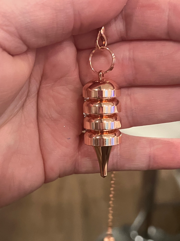L Copper Pendulum , Baby Witch, dowsing , Wicca