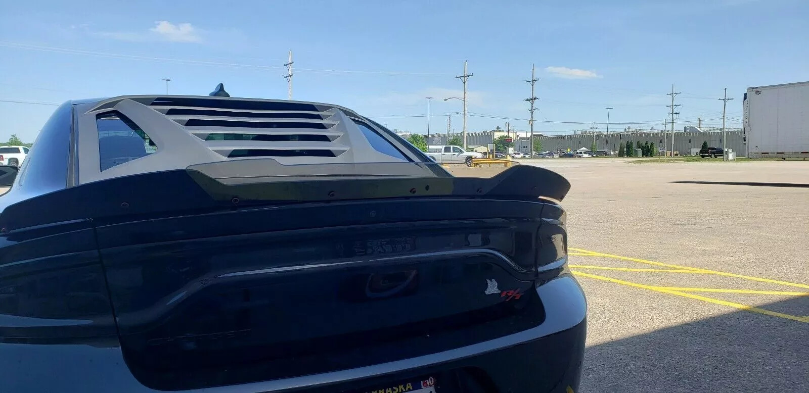 Fit 15-23 Dodge Charger SRT 2 Pcs BK Decklid Spoiler Gurney Flap Wicker bill