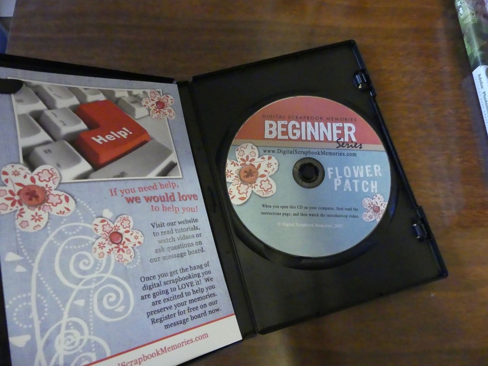 Digital Scrapbook Software CD-ROM PC Mac Beginner Series Flower Patch