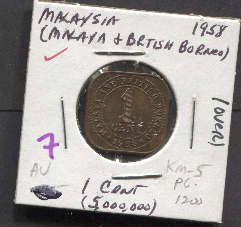 1958- Malaysia-AU. 1 Cent