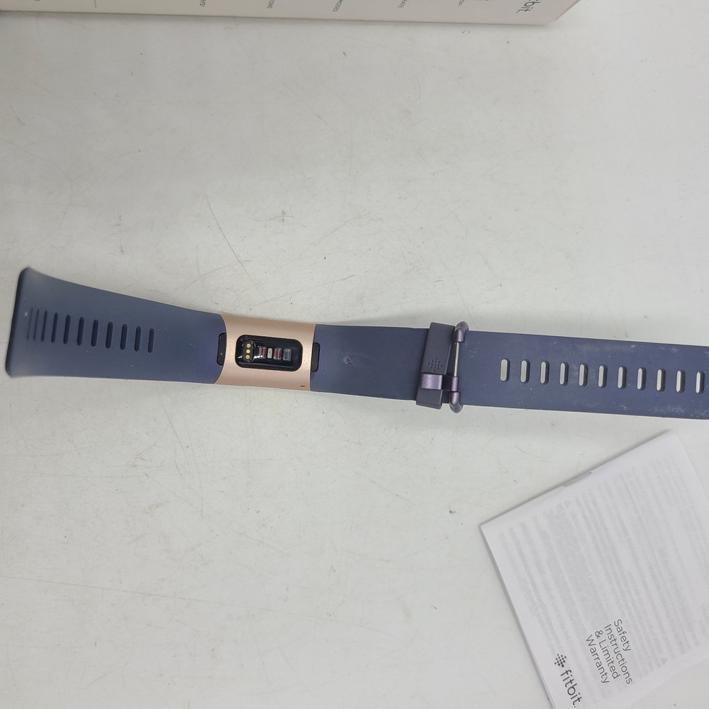 Fitbit Charge 3 Activity Tracker Blue/Gray and white bands