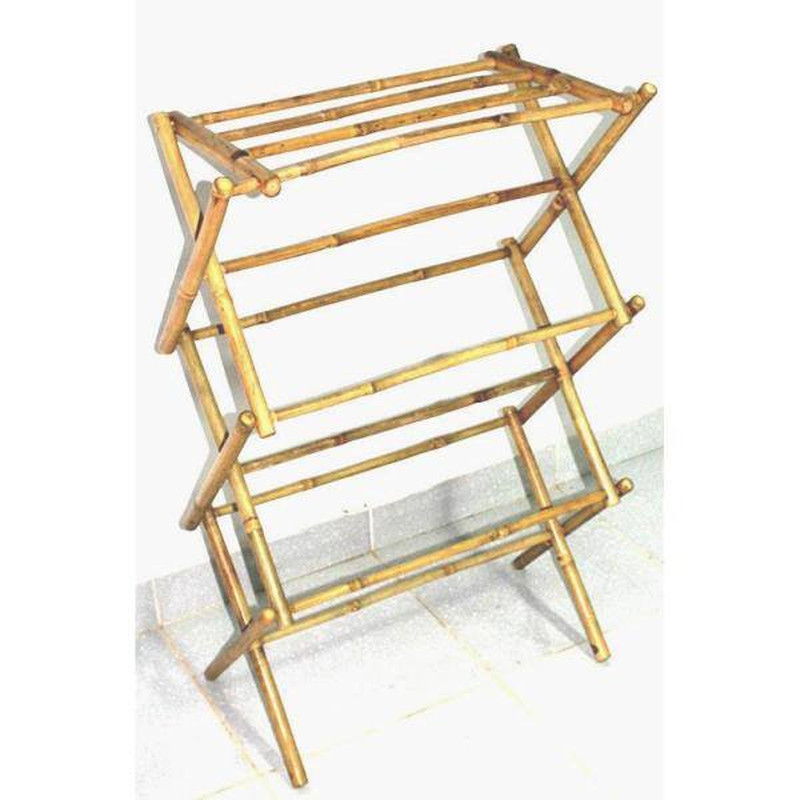 Bamboo Clothes Drying Rack Folding Laundry Drying Stand Towel Rack Foldable