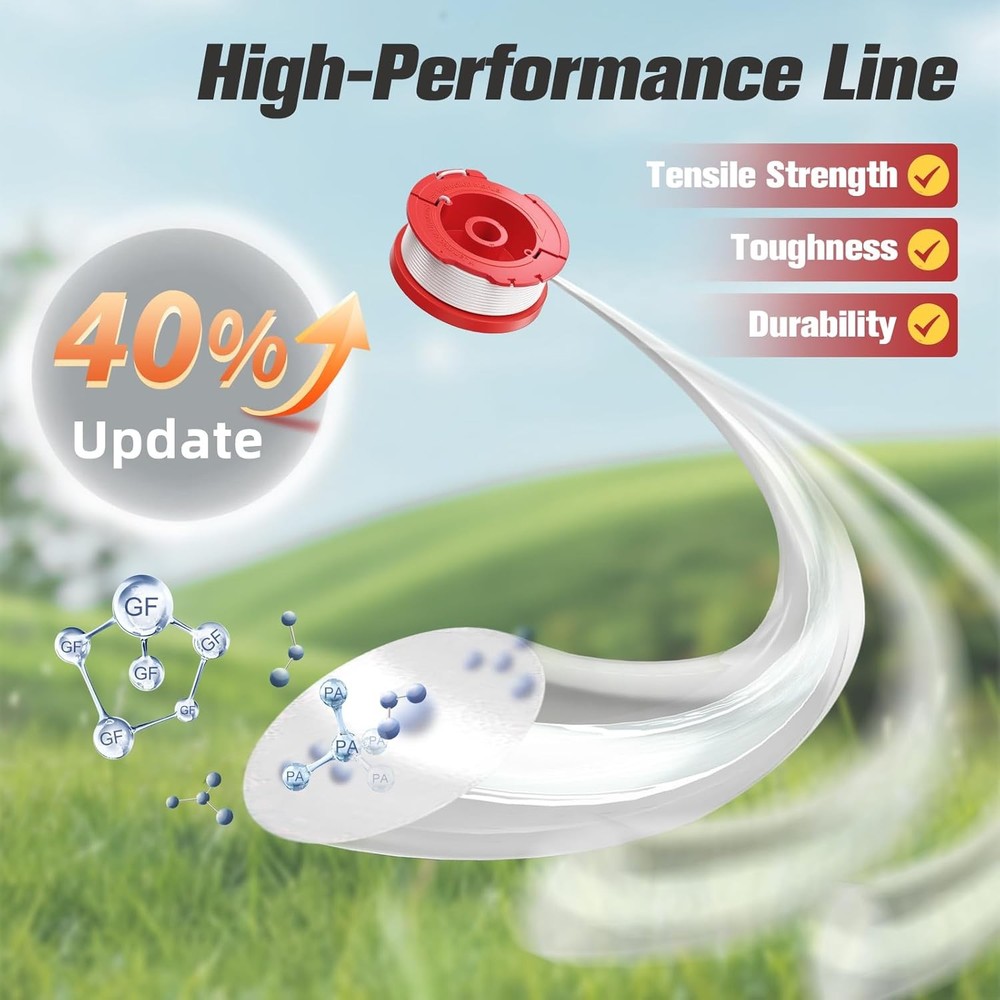 8 Pack CMZST0653 Weed Eater String Compatible With Craftsman Weed Wacker, 0.065"