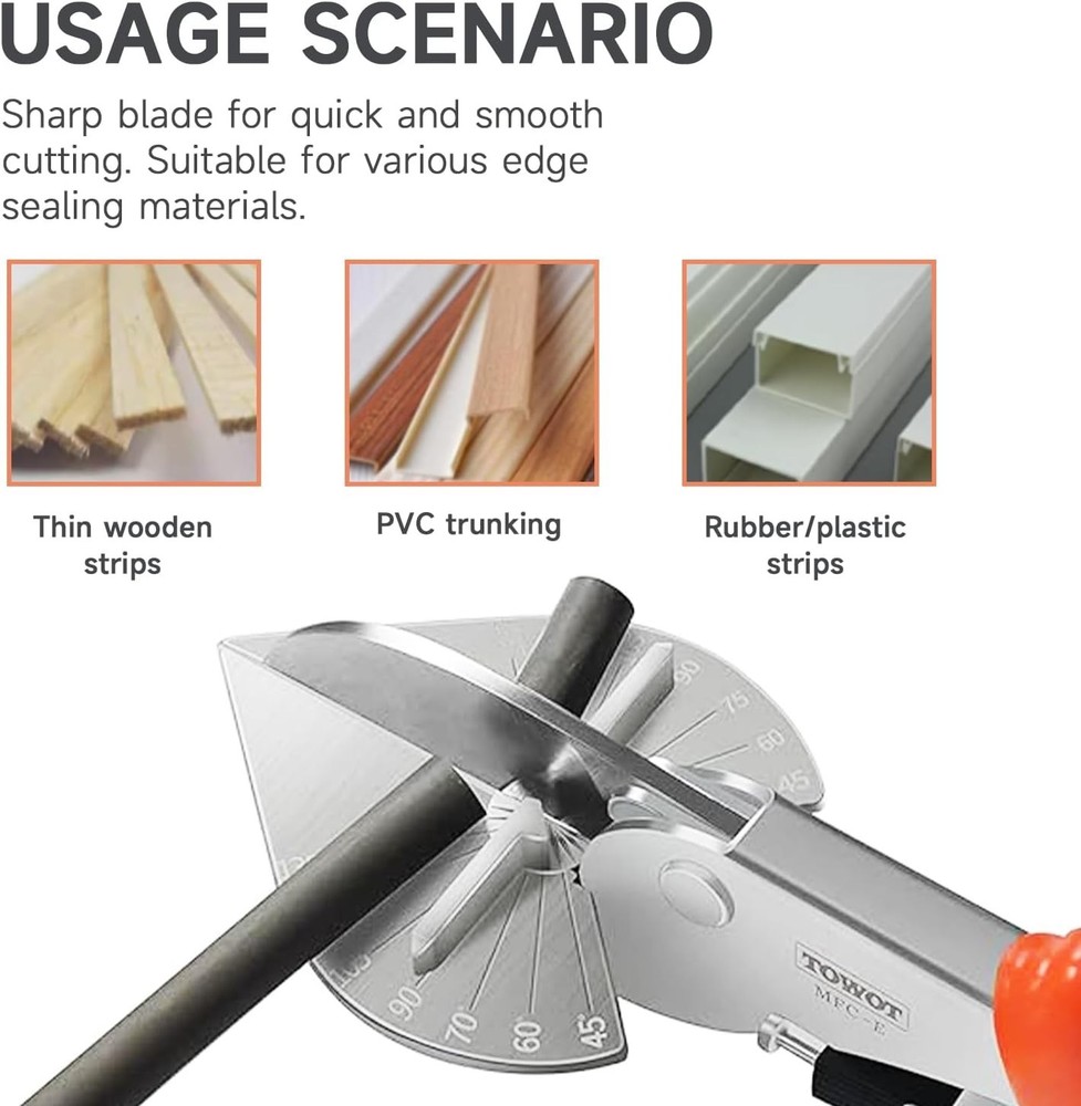 Durable Stainless Steel Miter Shear Cutter with Adjustable Angle & Lock