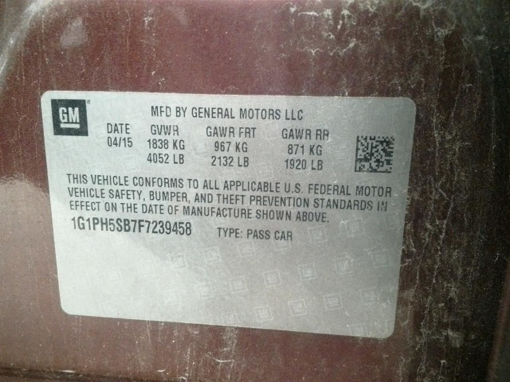 CRUZE 2015 Jack 104763291