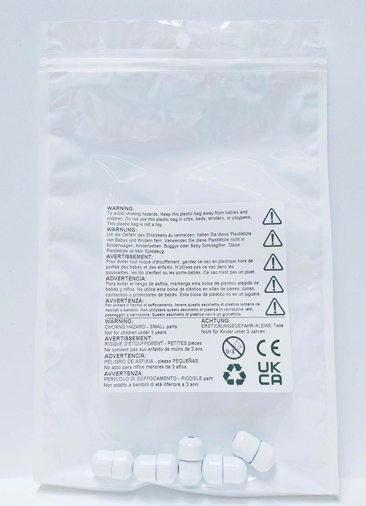 5 PCS Cord Connector for Light Pull, Metal Blind Pull Cord Ends White Light Pull