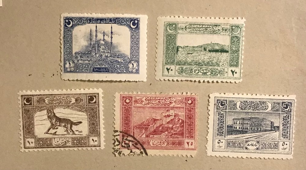 Turkey 1921 republic set five values TK