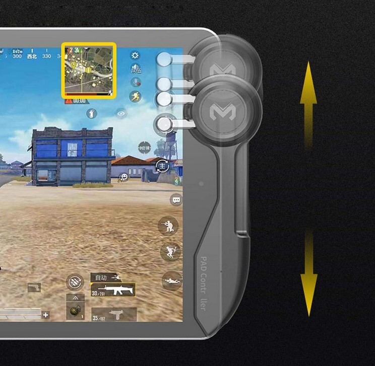 Six Fingers Aim Button Shooter Gamepad Trigger for Mobile PUBG Game Tablet