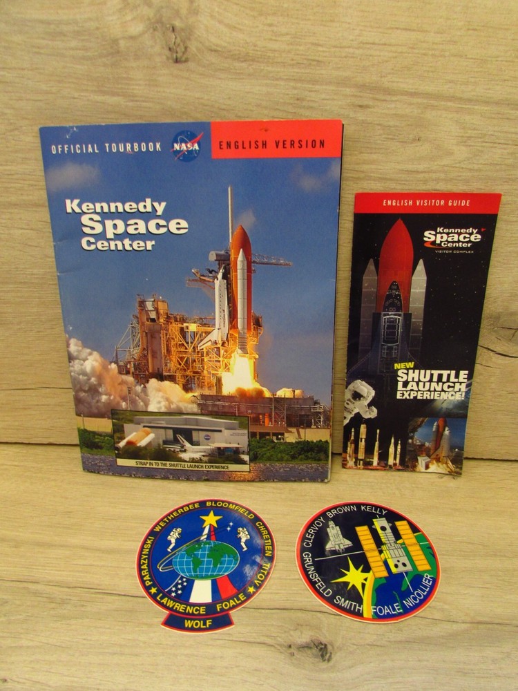 Kennedy space centre vistors guide book,leaflet and stickers bundle
