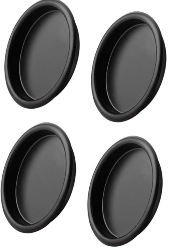 2-1/8 in. Matte Black Closet Finger Pull (4-Pack)