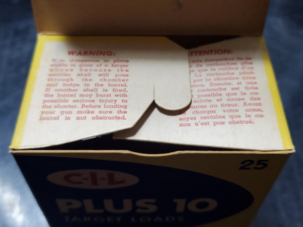 Wards C-I-L Plus 10 Target Loads 12 GA Shotgun Shells Empty Box