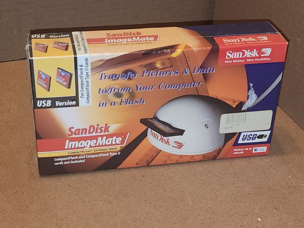 SANDISK IMAGEMATE (smart media) EXTERNAL DRIVE USB -FACTORY SEALED- CompactFlash