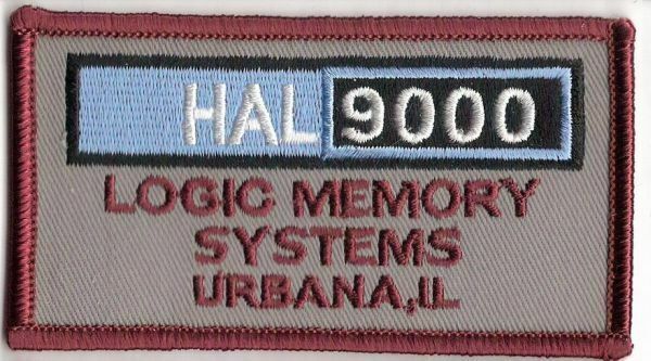2001 A Space Odyssey "Hal 9000" Embroidered Patch -new