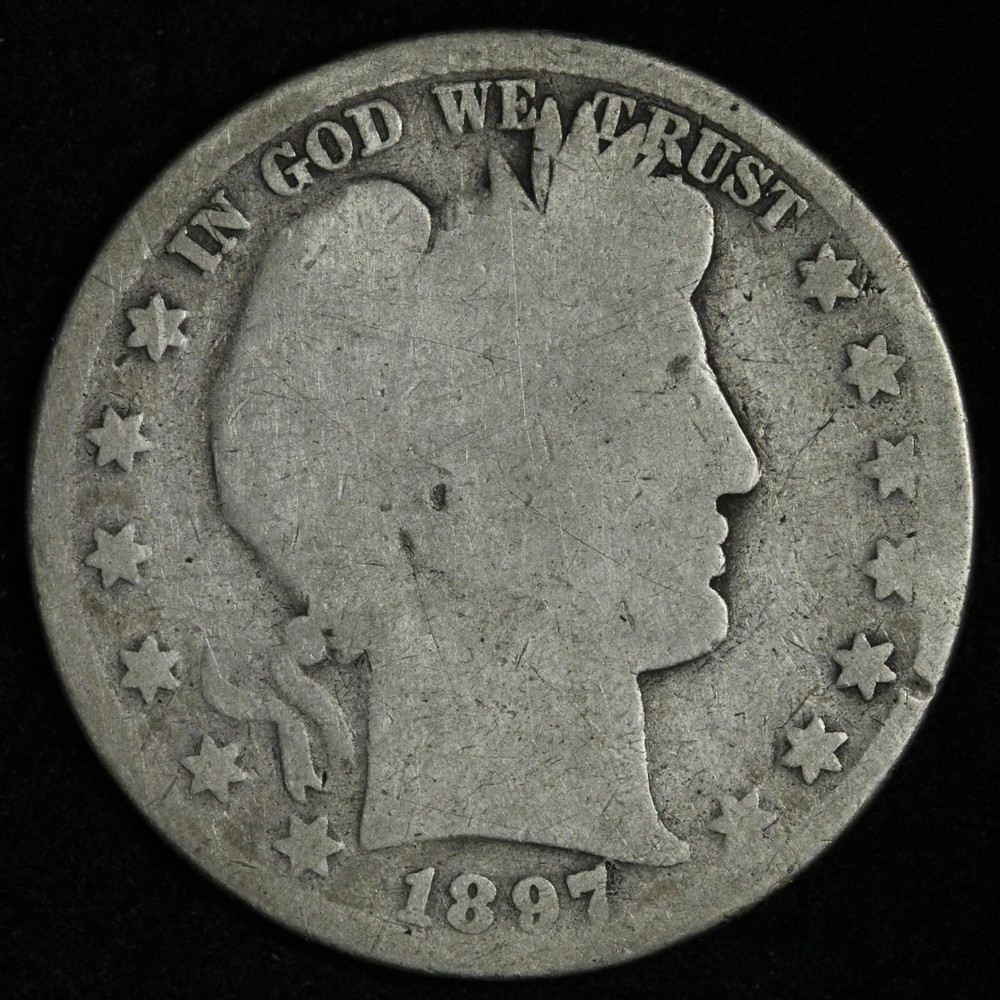 1897 Barber Silver Half Dollar E334 AZCE