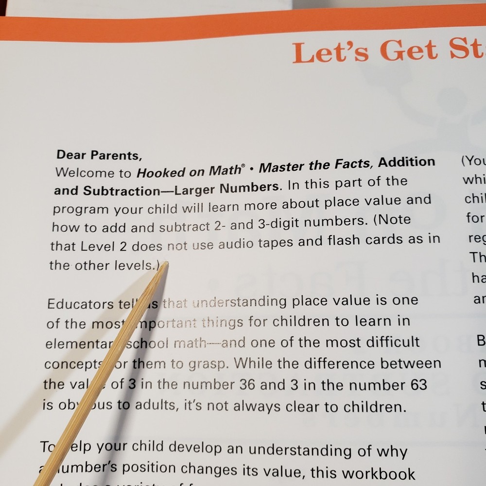 Hooked on Math Boxed Sets Levels 1, 2, 3, 4 & P. MISSING PARENT'S GUIDE