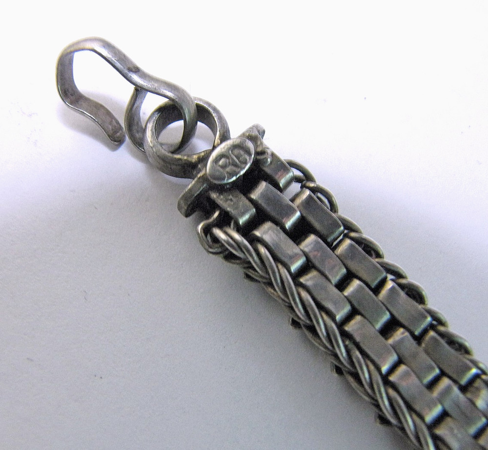 Artisan RA Bracelet Heavy Diamond Design 800 Silver 7" Chain