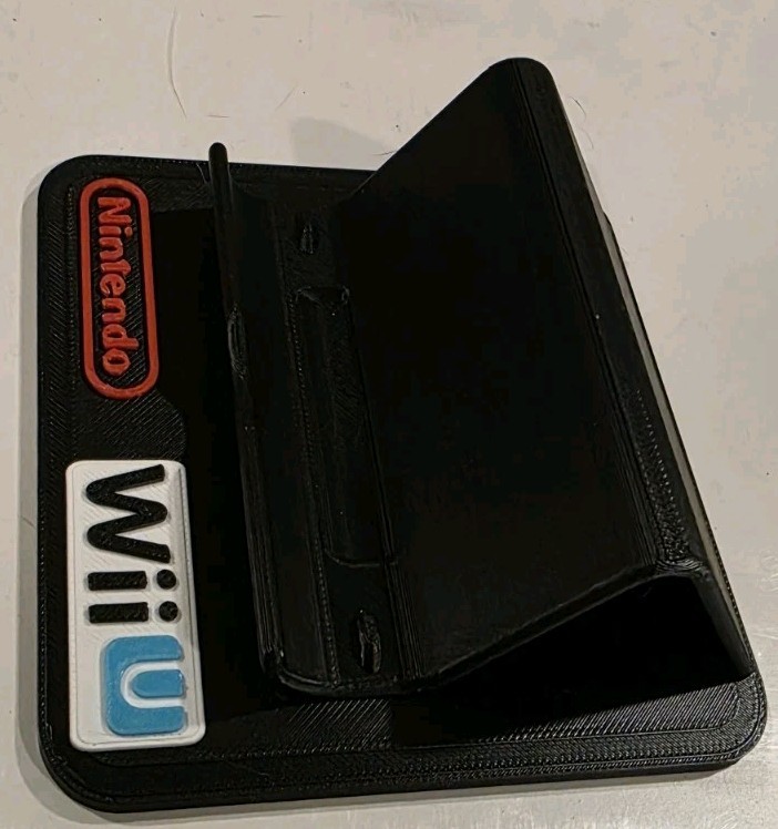 3D Printed Nintendo Wii U Game Pad Controller Display Stand Black