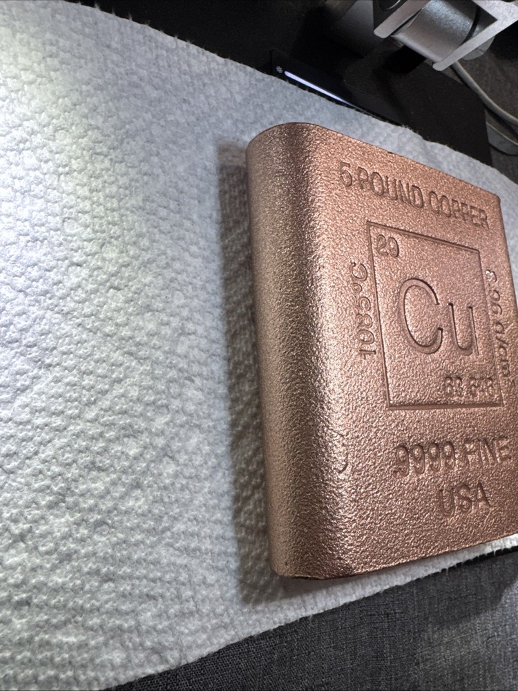 Five Pound Copper Square Bar- 99.9% Fine COPPER DONT SLEEP ON IT IS INCREASING🚀