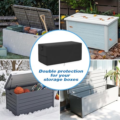 Deck Box Cover, Outdoor Storage Box Cover for 260 Gallon Deck Box, Waterproof