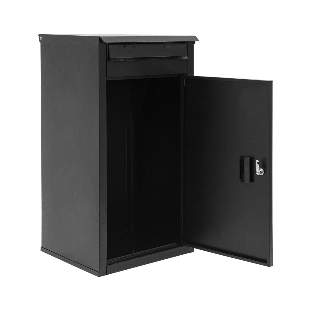 Wall-Mounted Parcel Drop Box, Package Delivery Box, Large Mail Box with Key Lock