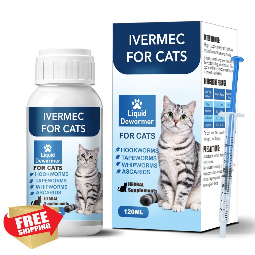 Ivermect Dewormer Liquid for Cats - Broad Spectrum