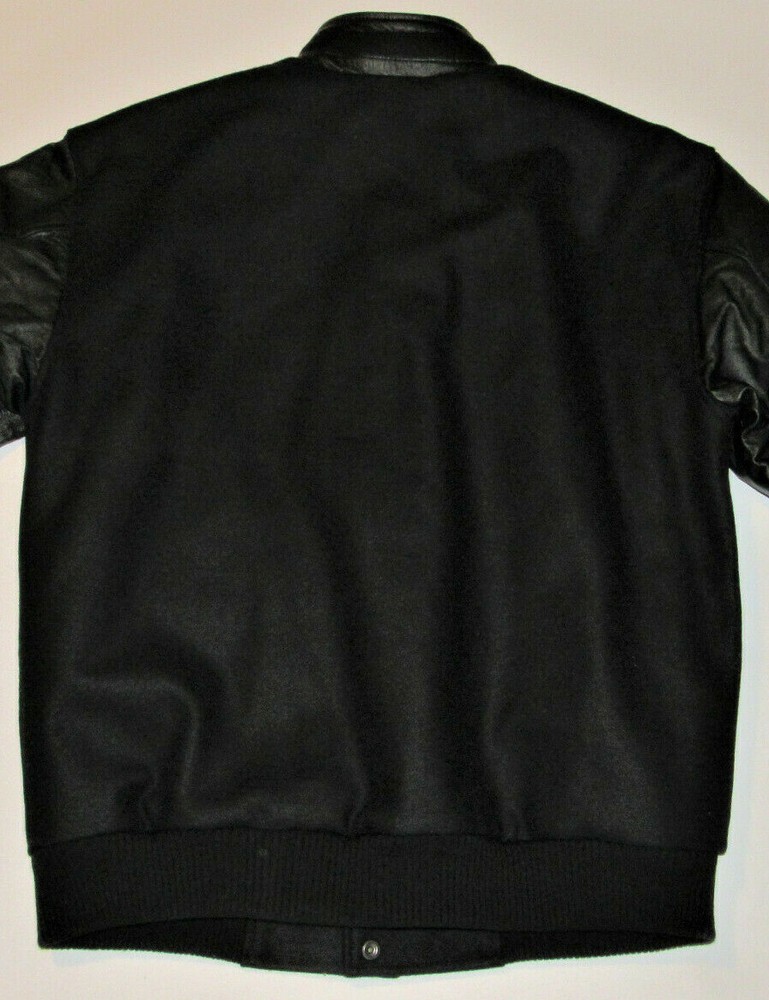 TERADATA 'CERTIFIED MASTER' BLACK WOOL VARSITY JACKET! LEATHER SLEEVES! NWT! S