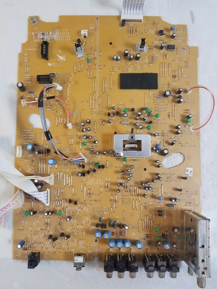 APEX ADV-3750 VCR & DVD Player MAIN PCB BOARD w Inputs Working