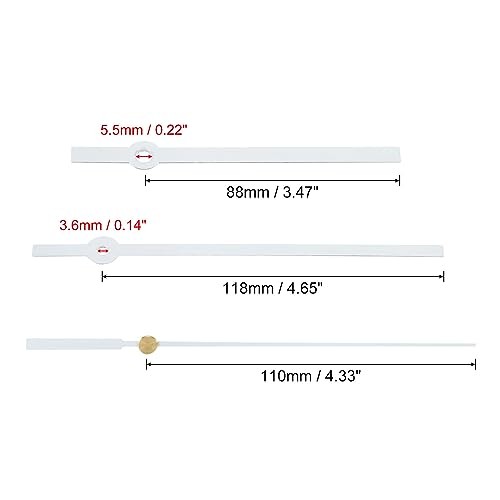 Replacement Clock Hands Kit, 10 Set Replacement Clock Hands Kits Clock White