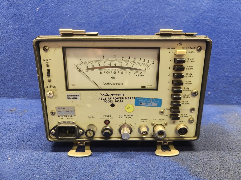 Wavetek Portable RF Power Meter Model 1034A option 01