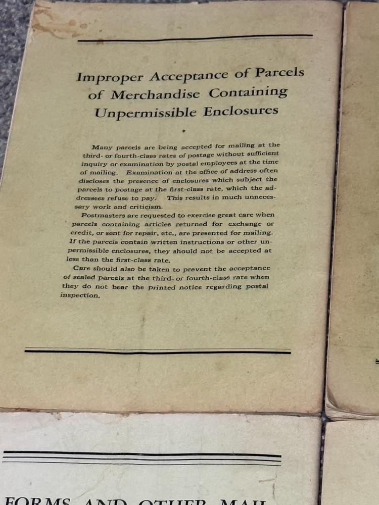 6 United States Official Postal Guides From 1940 Paperback