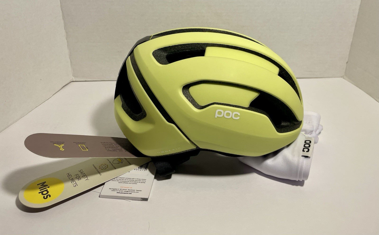 POC OMNE AIR MIPS LEMON CALCITE MATT MEDIUM (54-59cm) CYCLIST BIKE HELMET NEW