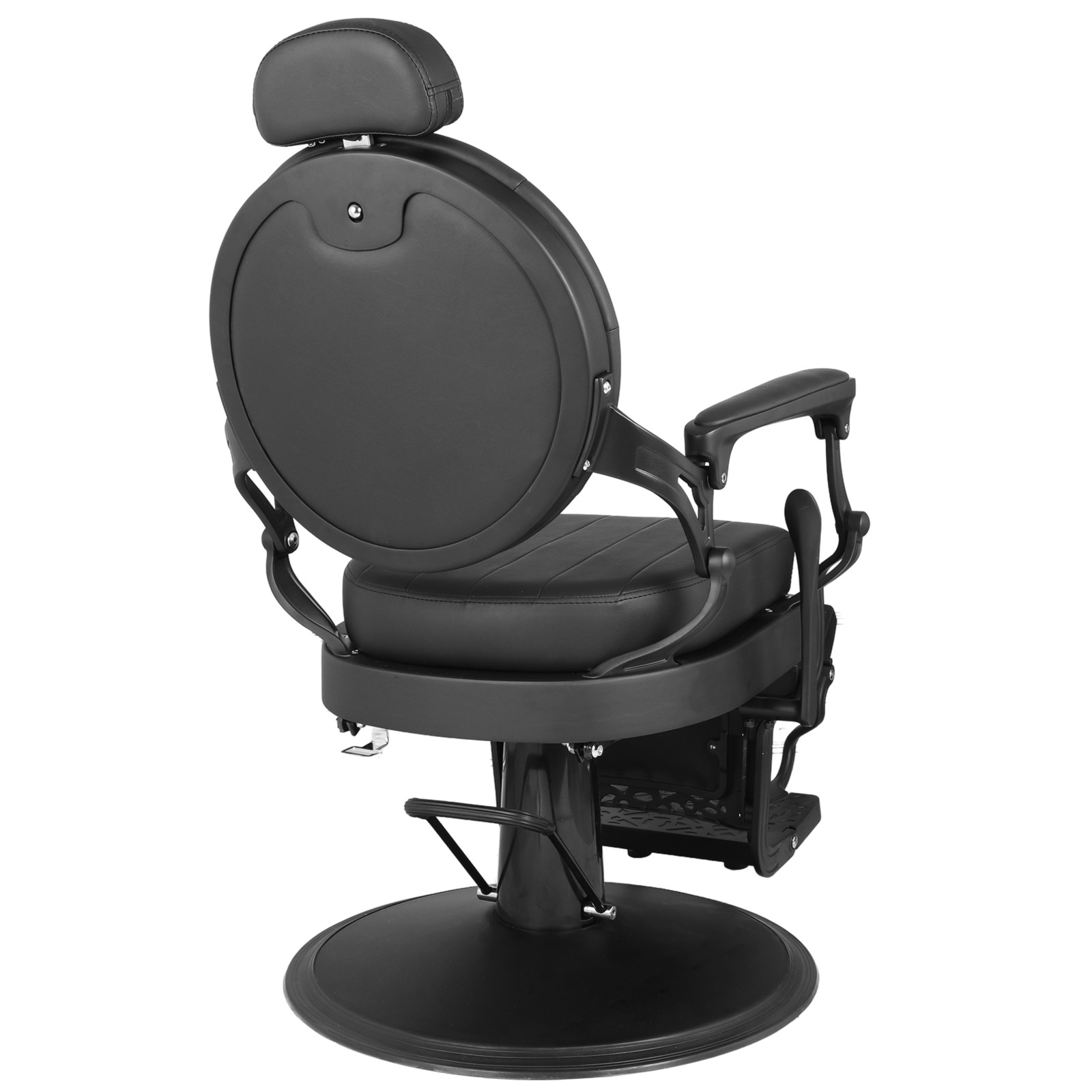 Black Vintage Recline Heavy Duty Barber Chair Hydraulic All Purpose Beauty Salon