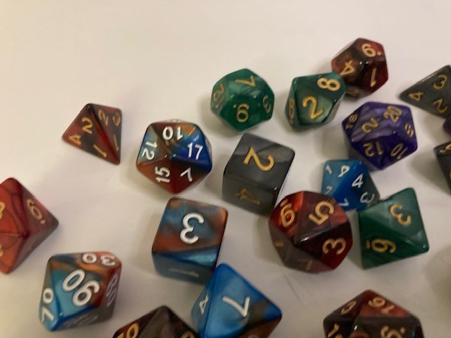 33 Polyhedral Dice Random Set D and D Dice Dungeons Dragons RPG Misc Colors