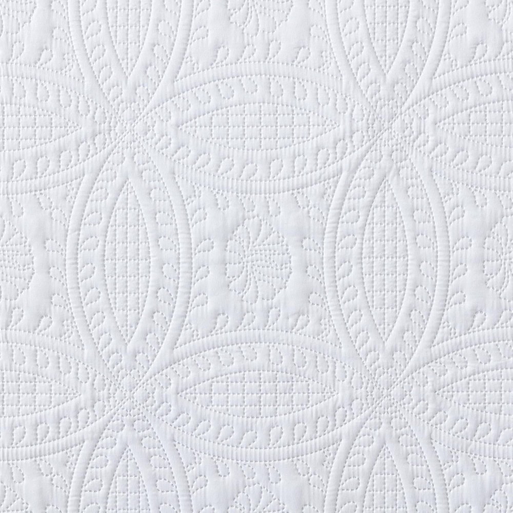 Austin Oversized Bedspread Set - 3-Piece King in Soft White Medallion Pattern