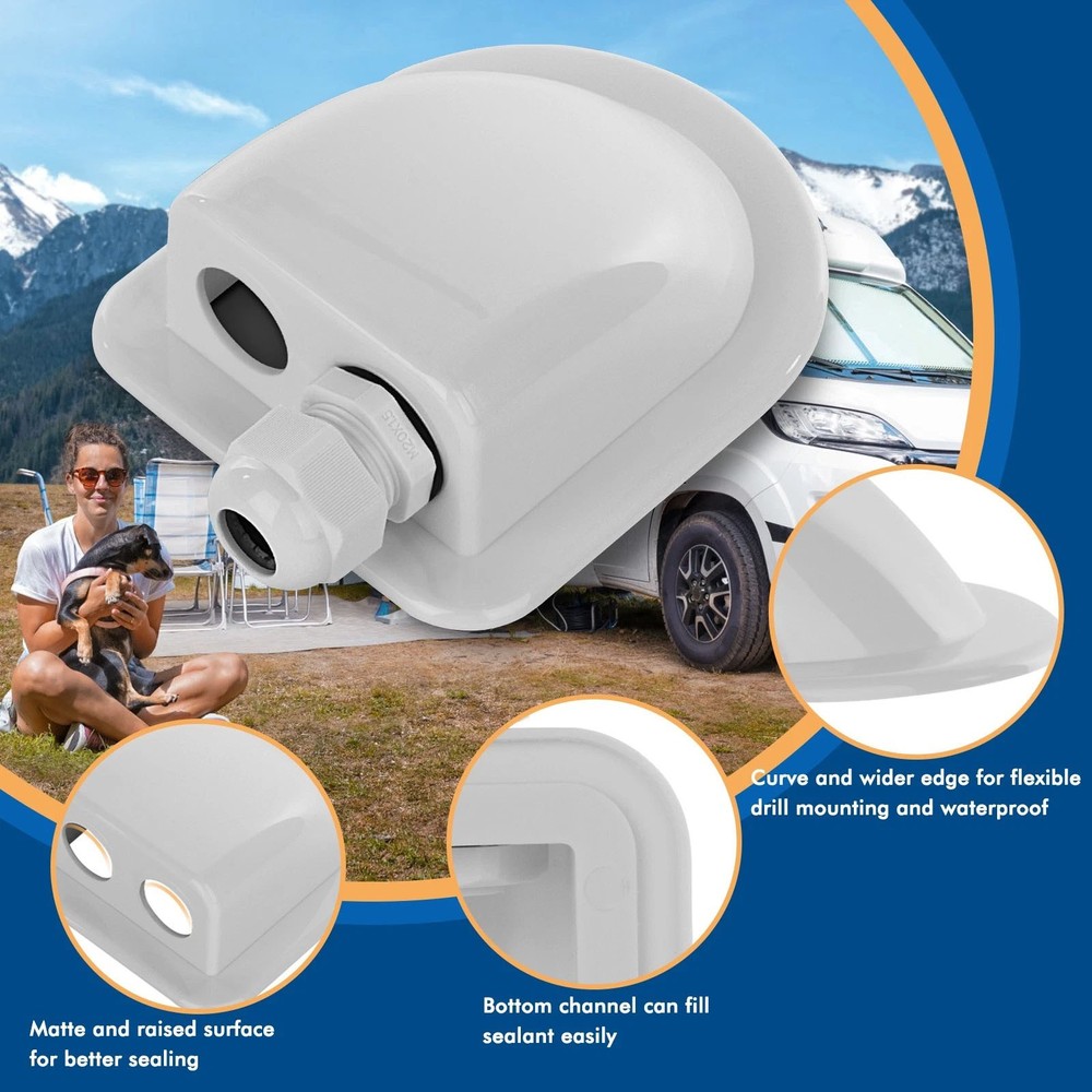 Maintenance-Free Cable Entry Box for Solar Roof Projects - White ABS Material
