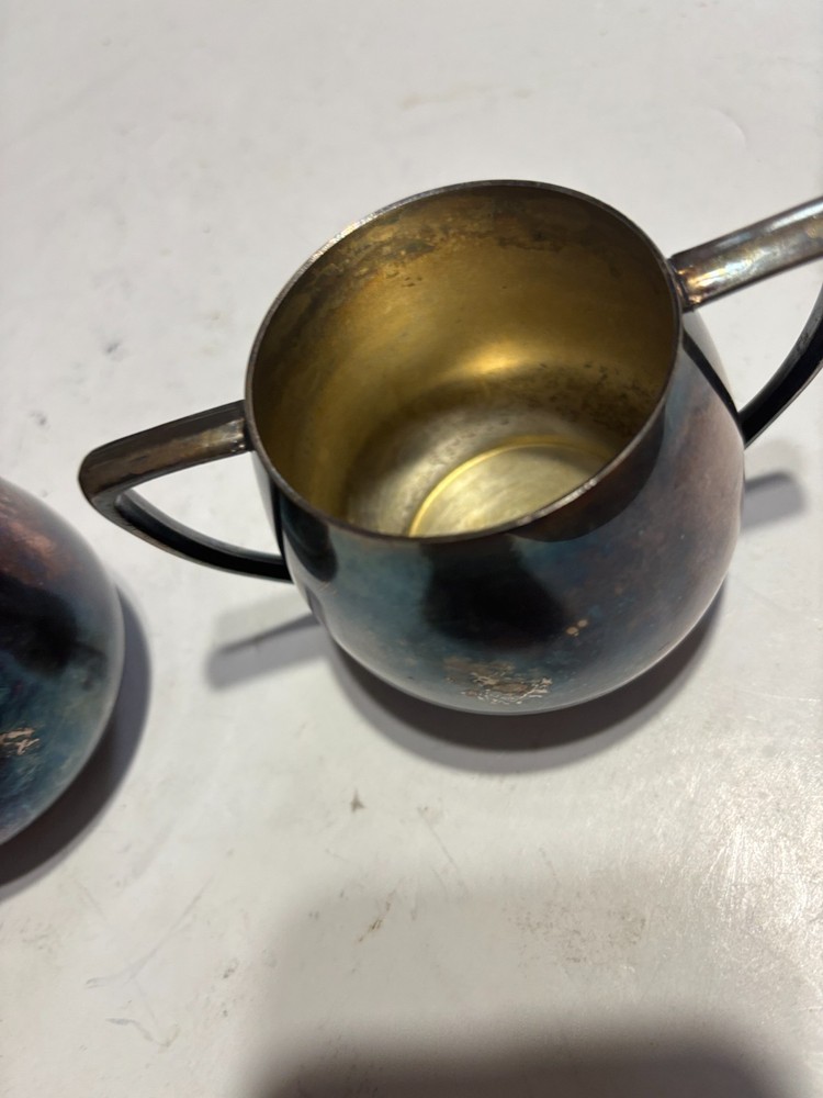 Empire Crafts Sugar and Creamer Set Quadruple Silver Plate