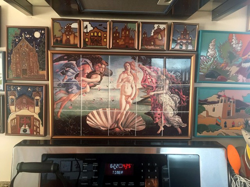 Art Botticelli Mural Ceramic Backsplash Tile #162